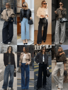 “短外衣 + 阔腿裤”本来这么美这才是长腿的准